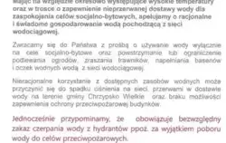 Zdjęcie do Apel o racjonalne korzystanie z wody