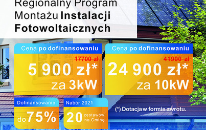 Zdjęcie do Regionalny Program Montażu Paneli Fotowoltaicznych