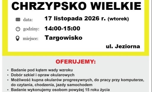 Zdjęcie do Bezpłatne badanie wzroku OPTO-BUS